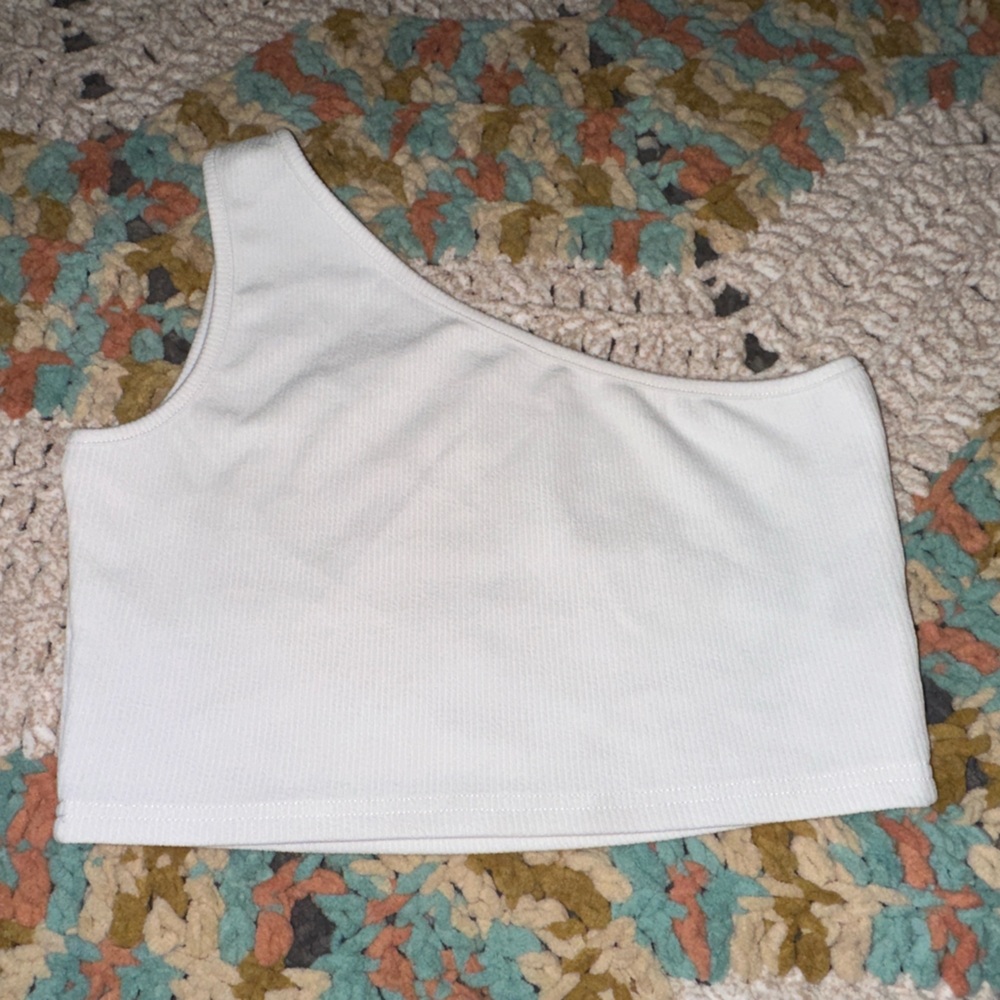 SHEIN White Ribbed Top size S